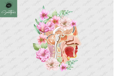 Anatomy Respiratory System With Flower