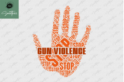 Hand Stop Gun Violence End Gun Violence