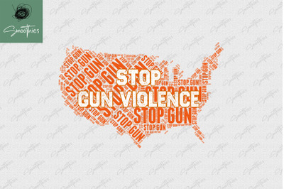 American Map Stop Gun End Gun Violence