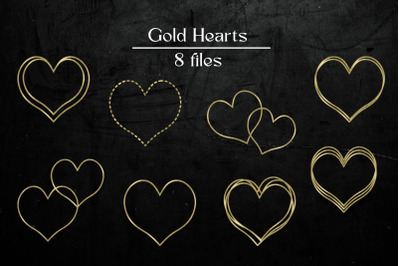 Heart Shaped Gold Frames