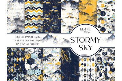 Stormy Sky Digital Paper Pack