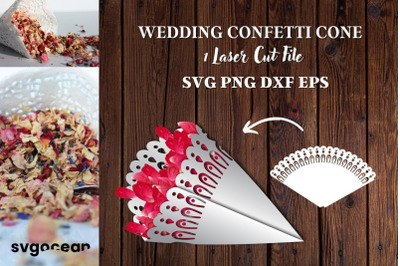 Wedding Cone For Petals SVG