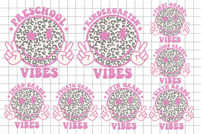 Back To School Vibes Smiley Face Graphics Bundle