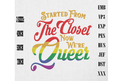 Now We&#039;re Queer - Funny LGBT Gay Pride Embroidery, LGBTQ Rainbow Pride