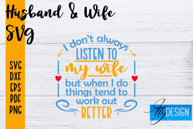 Husband and Wife SVG | Husband Quotes SVG | Wife Quotes Designs