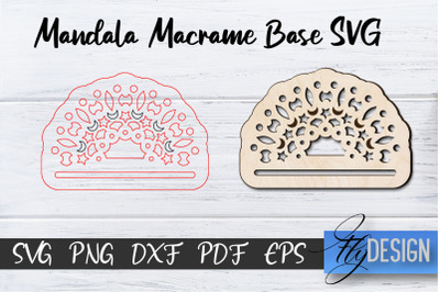 Mandala Macrame base SVG | Macrame Laser Cut SVG | CNC files