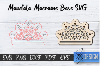 Mandala Macrame base SVG | Macrame Laser Cut SVG | CNC files