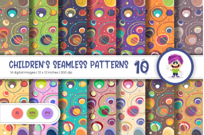 Cute Baby Seamless Patterns 10. Digital Paper