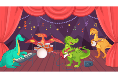 2206 S ST Dinosaur play music on theatre stage