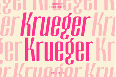 Krueger Sans Display Font