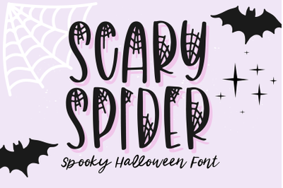 SCARY SPIDER Spiderweb Font