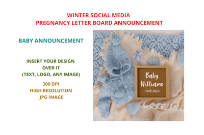 Digital  Pregnancy Announcement 2023  LetterBoard