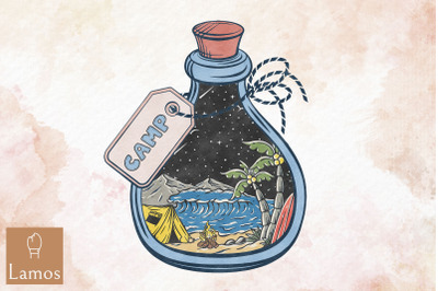 Jar Of Sea Camping World In Jar Design