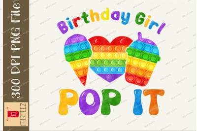 Birthday Girl Pop It Sublimation Design