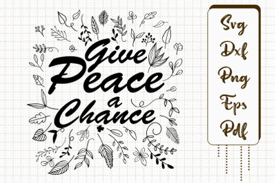 Hippie Give Peace A Chance Design