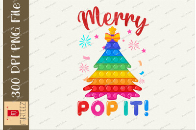 Merry Pop It Sublimation Design