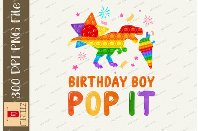 Birthday Boy Rainbow Popit Fidget Pop It