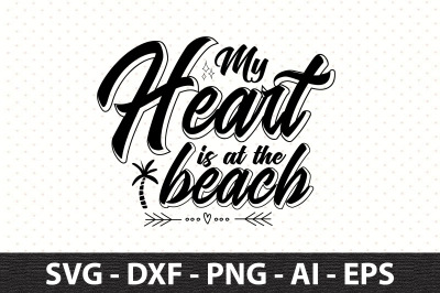 My Heart is at the Beach svg