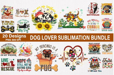 Dog Sublimation Bundle-20 Designs-220708