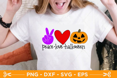 Peace Love Halloween SVG, Halloween SVG