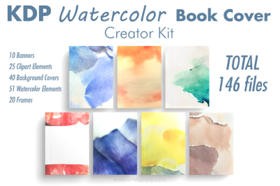 KDP Watercolor Book Cover Creator Kit