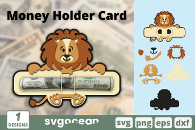Lion&nbsp;Money Holder Card SVG