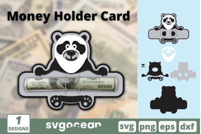 Panda Money Holder Card SVG