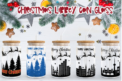 Christmas libbey can glass | Santa Claus sublimation