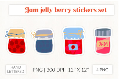 Jam jelly berry stickers PNG