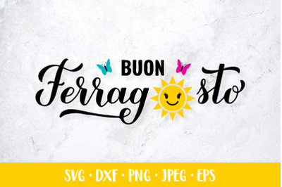 Buon Ferragosto SVG. Italian summer festival