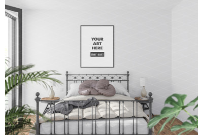 Interior scene artwork background frame mockup