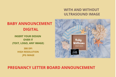 Summer Pregnancy Announcement Digital Letter Board Pregnancy Announce
