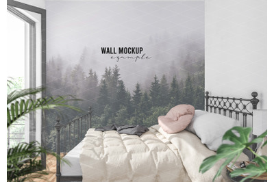 Wall mockup&2C; Wallpaper mockup