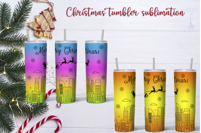 Christmas tumbler sublimation | Santa Claus PNG