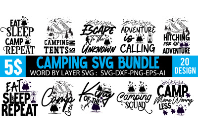 CAMPING SVG BUNDLE Mega Bundle , CAMPING SVG BUNDLE, Camping Tshirt Bu
