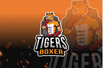 Tigers Boxer Sport Logo Template