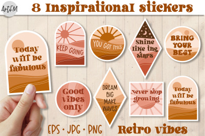 Inspirational Sticker Bundle | Motivational Stickers | Retro
