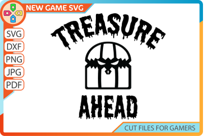 Treasure Ahead SVG | Treasure chest cut file, cute monster stencil
