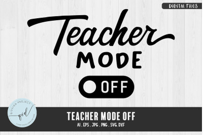 Teacher Mode OFF, Phrases SVG