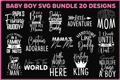 Baby Boy Svg Bundle 20 Designs