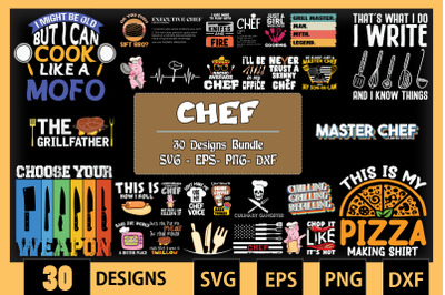 Chef Bundle SVG 30 designs