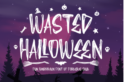 Wasted Hallowen Font | Spooky Handwritten Font