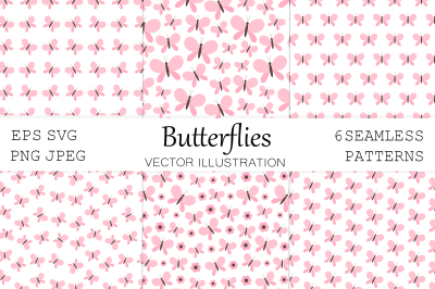 Butterfly pattern. Butterfly background. Butterfly SVG