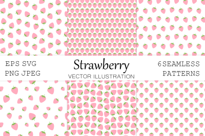 Strawberry seamless pattern. Strawberry background