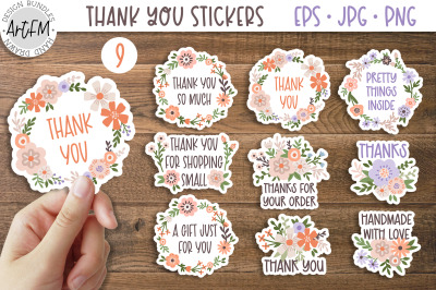 Small Business Sticker Bundle | Thank You Stickers In PNG