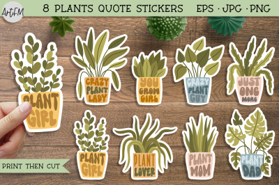 House Plant Stickers | Plant Lover Bundle | Crazy Plant Lady