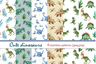 Seamless patterns with dino