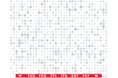 SVG Grey Circles, Seamless pattern digital clipart