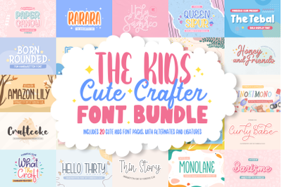 The Kids-Cute Crafter Font Bundle