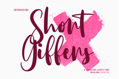 Short Giffers Script Font Webfont